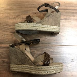 Franco Sarto espadrille wedges size 6.5